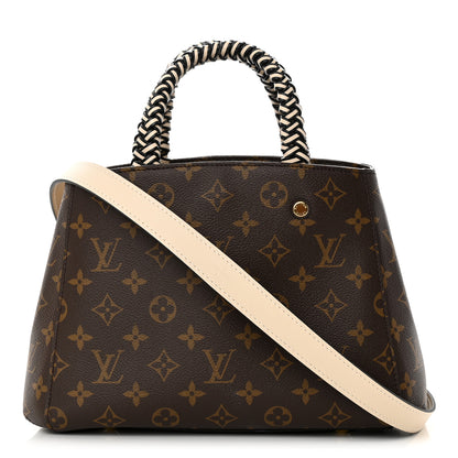 Louis Vuitton Monogram Braided Montaigne BB Creme Beige 1 of 10