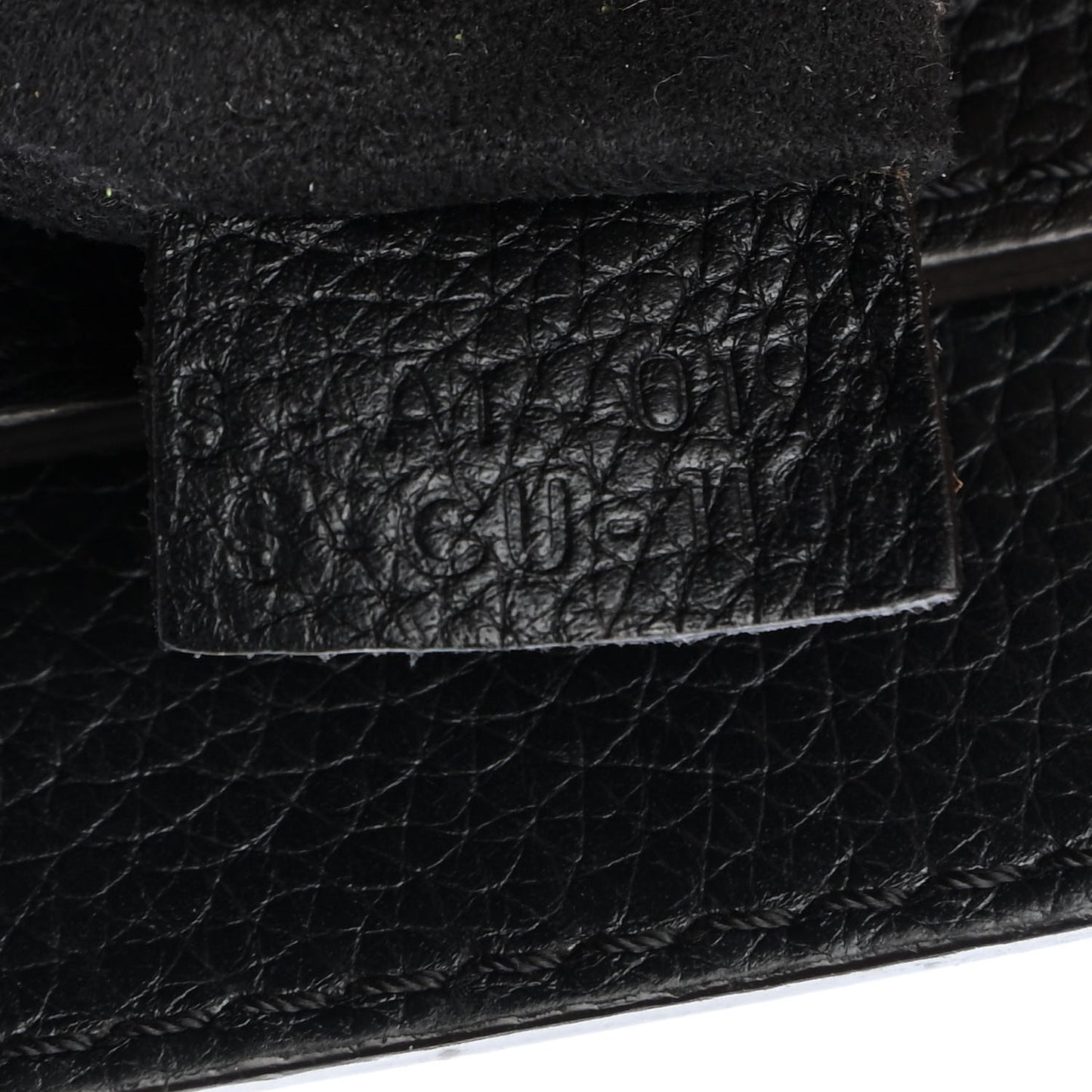 Drummed Calfskin Mini Luggage Black