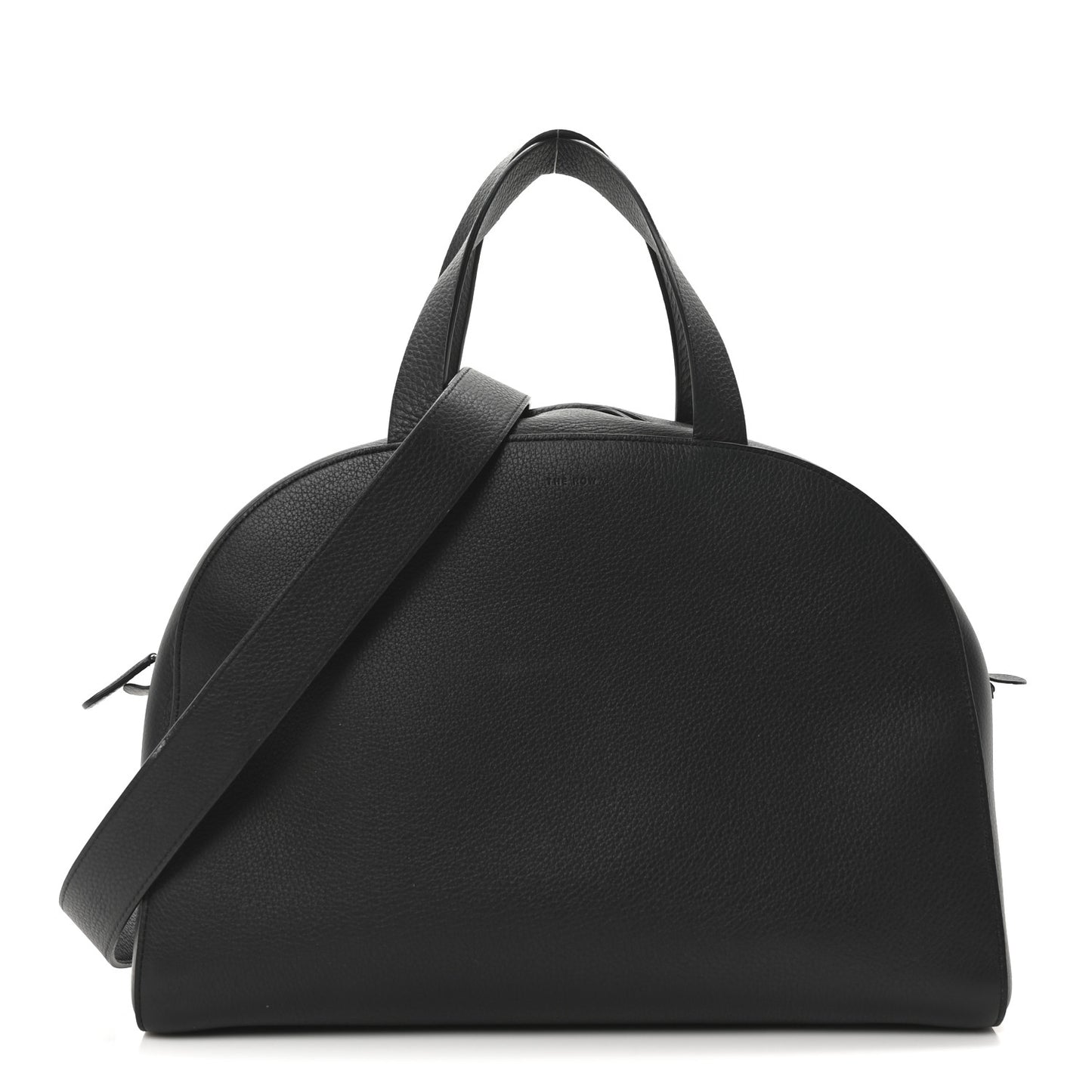 Grained Calfskin Bowling Bag Two Black