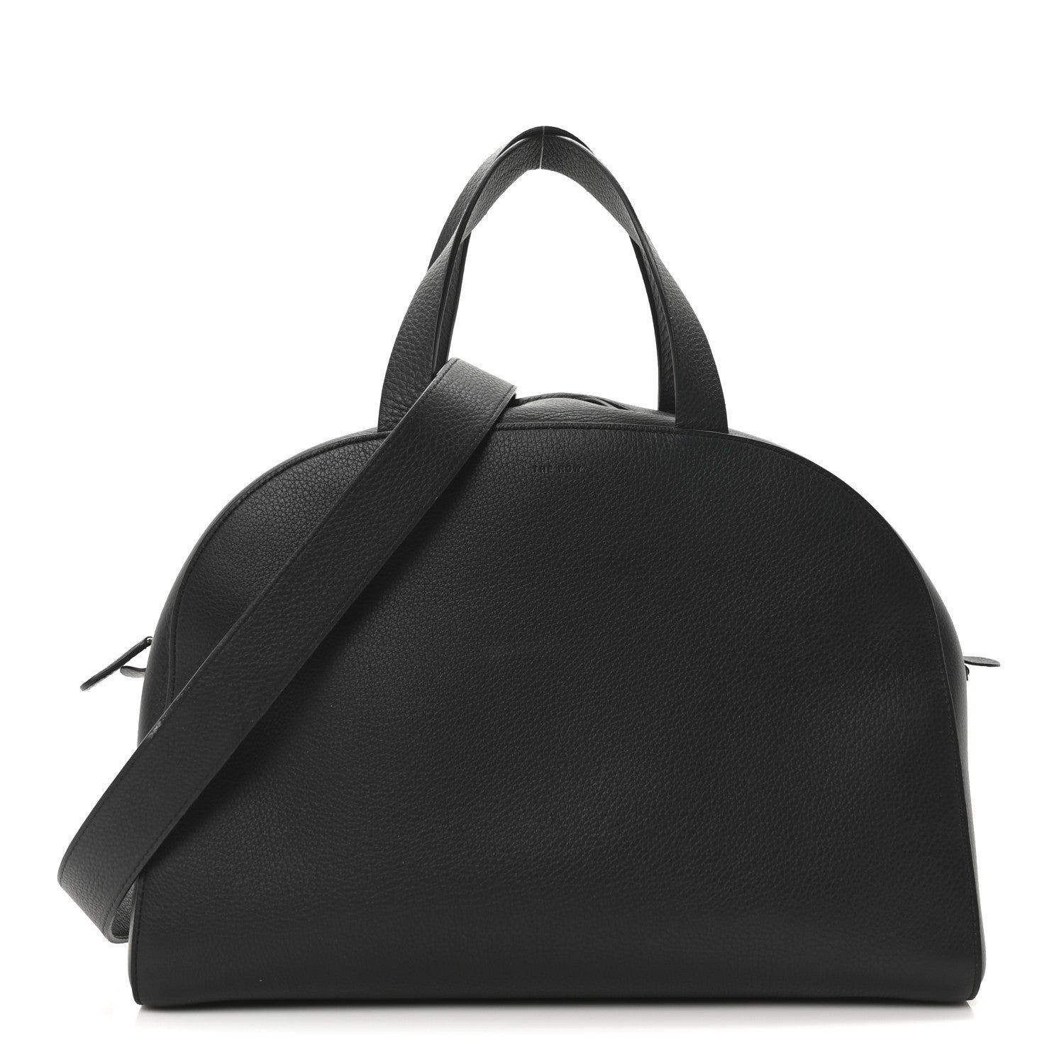 The Row Grained Calfskin Bowling Bag Two Black 1 of 9