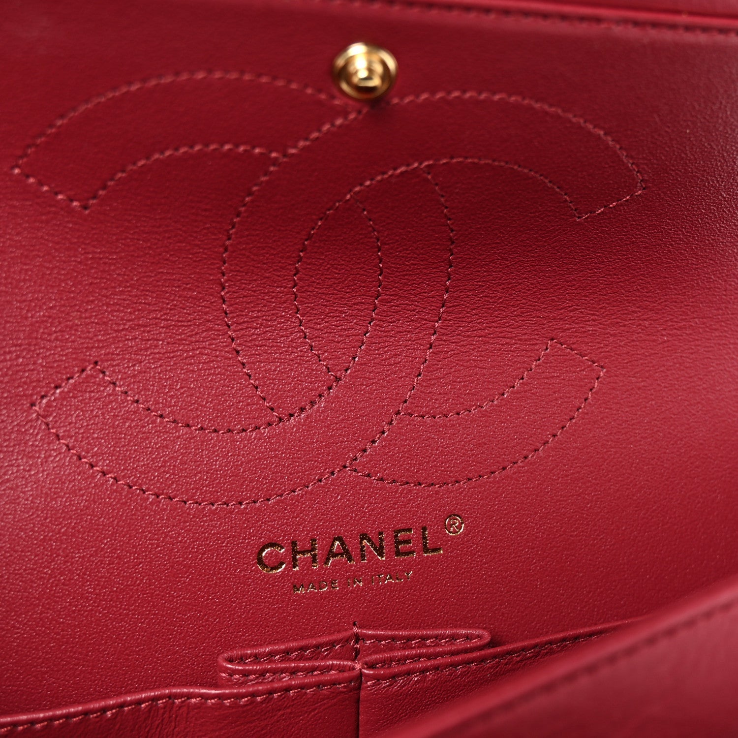 Chanel Metallic Aged Calfskin Chevron Quilted 2.55 Reissue 226 Flap Red 6 of 10
