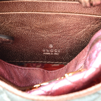 Gucci Laminated Nappa Trapuntata Mini Zumi Dome Shoulder Bag Rosa Lago Rame 9 of 12