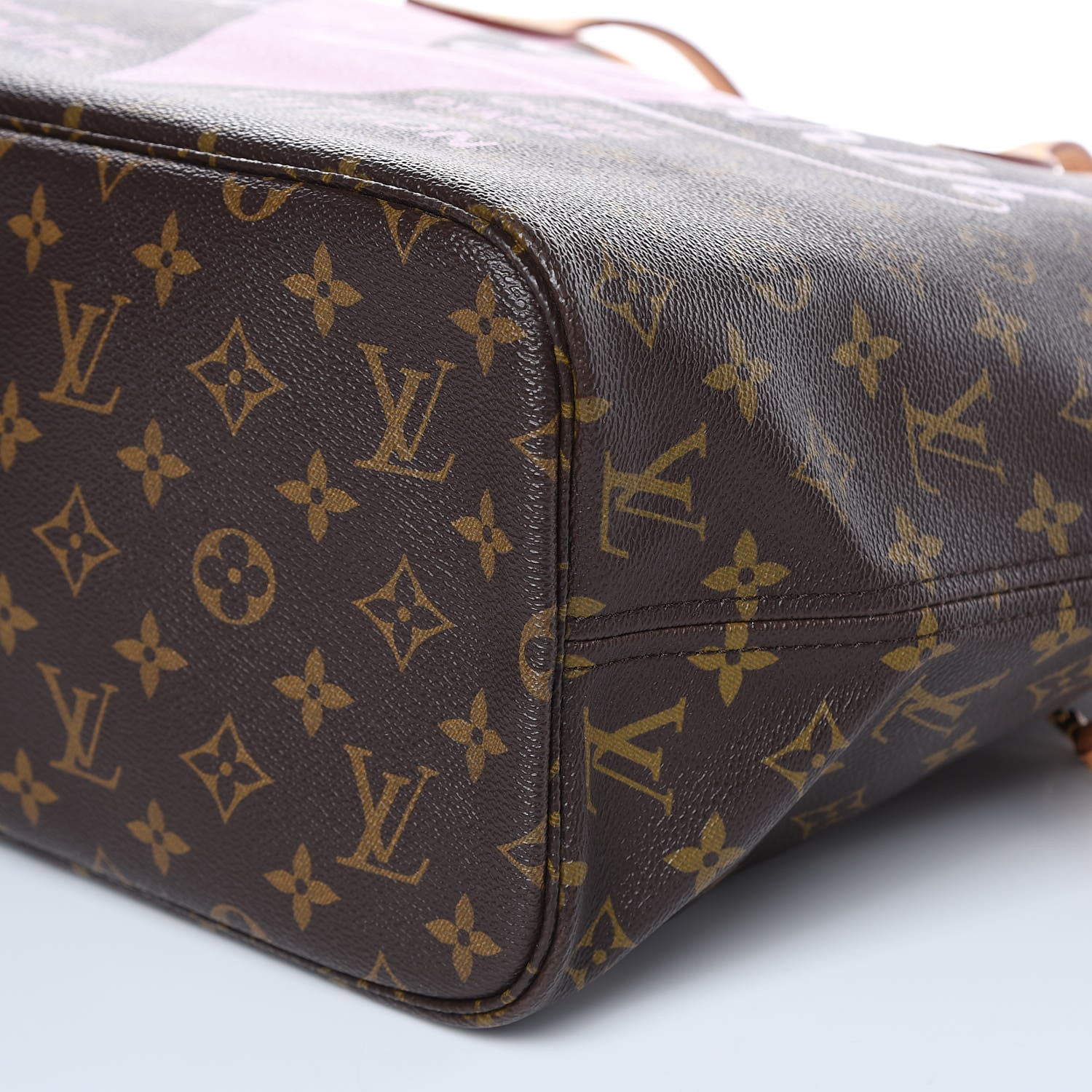 Louis Vuitton Monogram Saint Barth V Neverfull MM Rose Ballerine 8 of 20