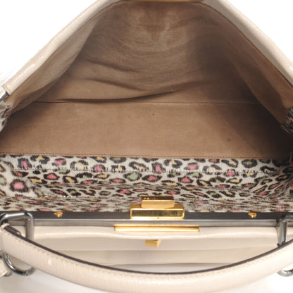 Fendi Goatskin Calf Hair Leopard Print Large Peekaboo Iconic Satchel Beige 5 of 11