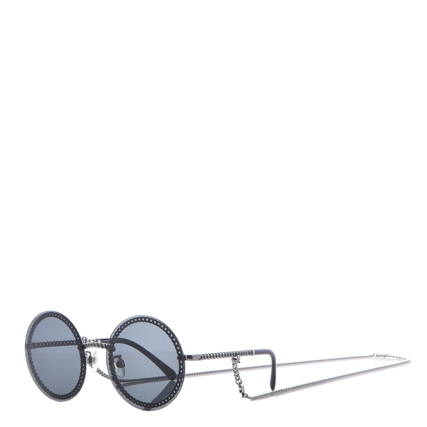 Round Chain Sunglasses 4245 Black