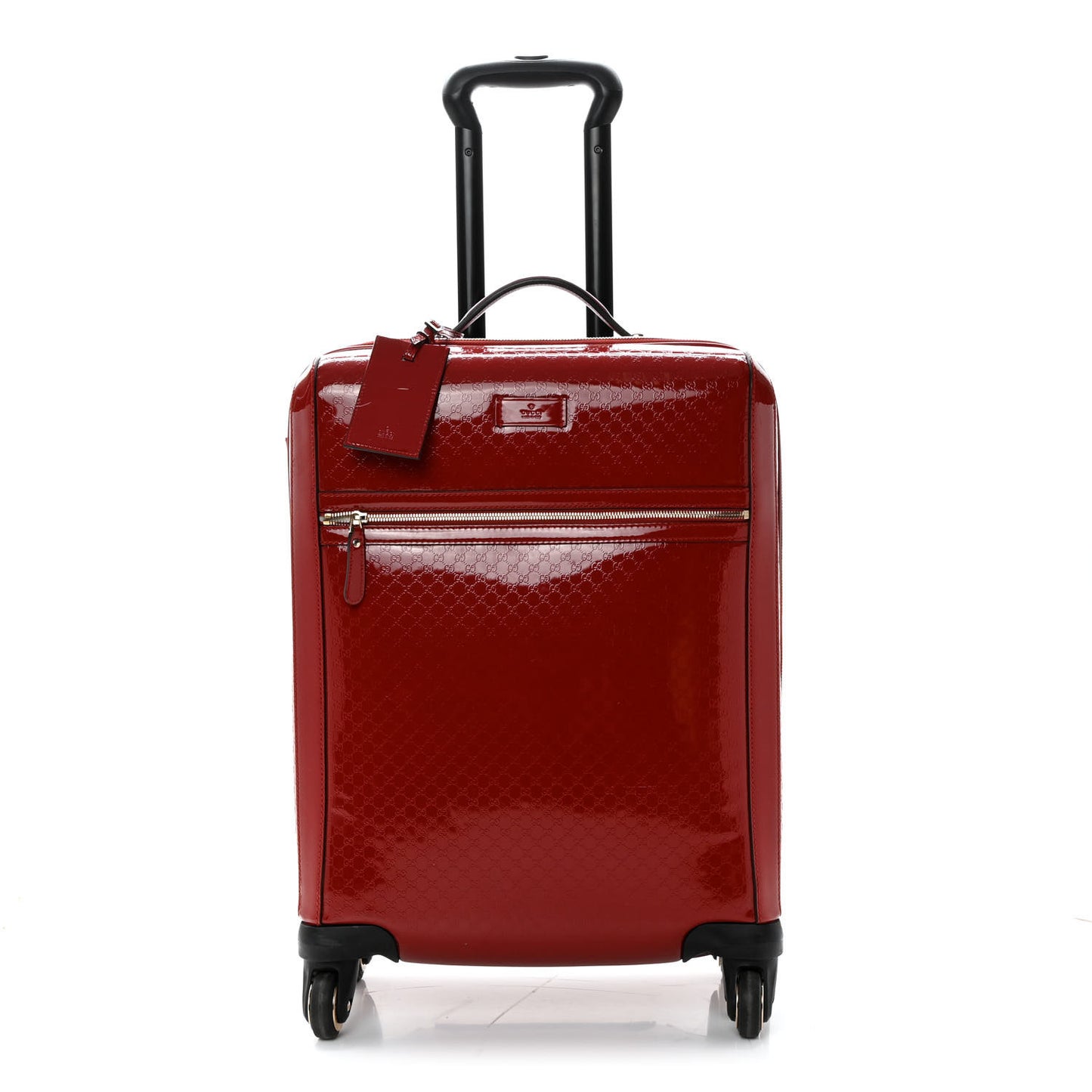 Patent Microguccissima Carry On Suitcase Red