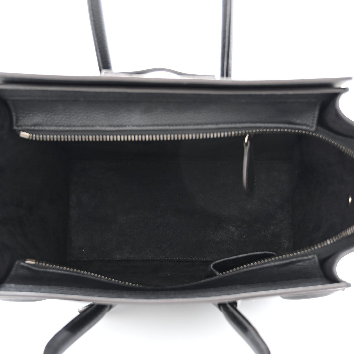 Drummed Calfskin Micro Luggage Black