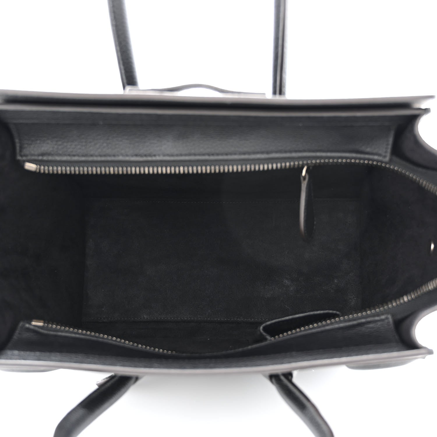 Celine Drummed Calfskin Micro Luggage Black 5 of 13