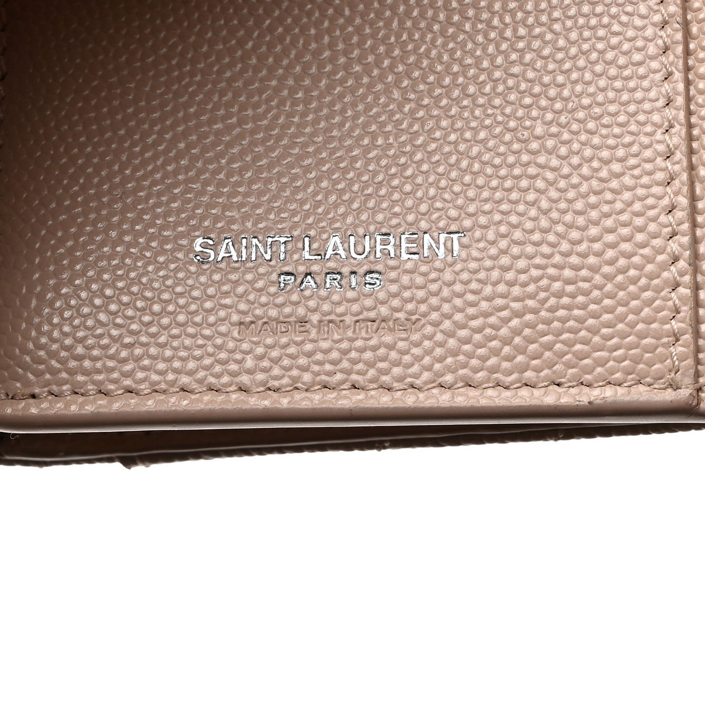 Grain De Poudre Matelasse Chevron Small Monogram Envelope Wallet Pale Pink