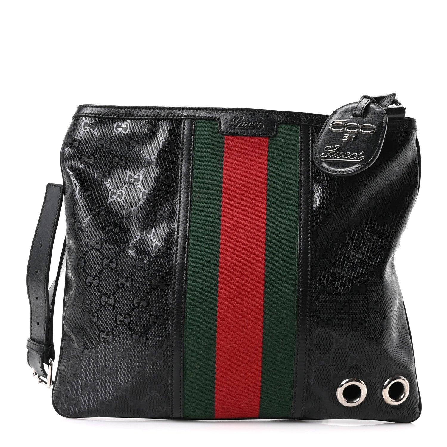 Gucci Imprime Monogram Web Medium 500 by Gucci Flat Messenger Bag Black 1 of 10