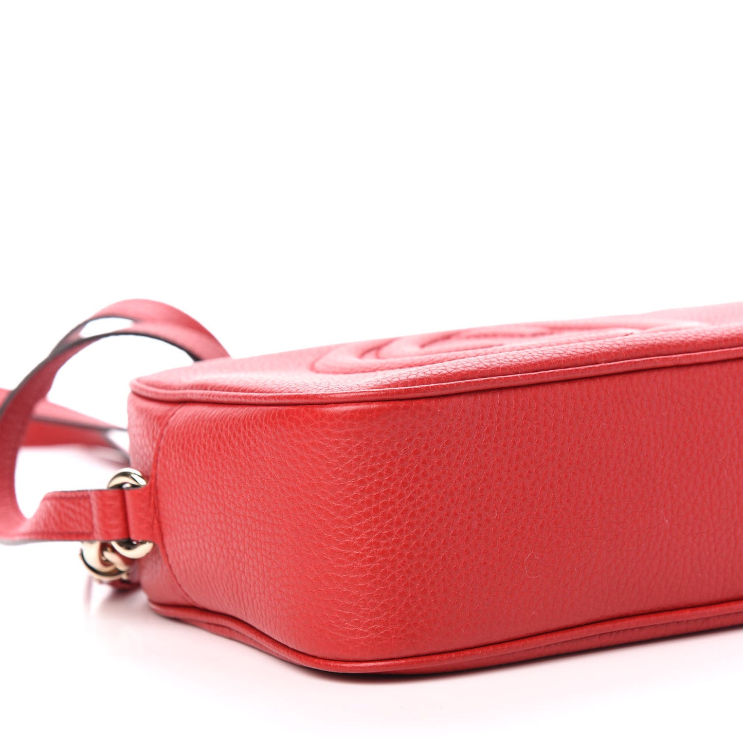 Pebbled Calfskin Small Soho Disco Bag Vibrant Red