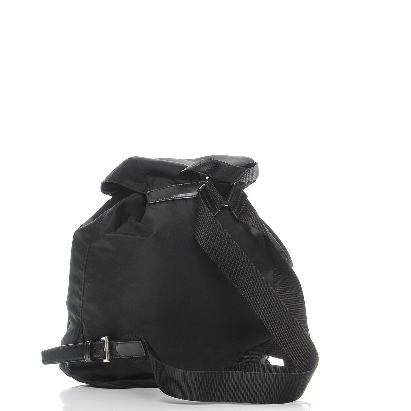 Nylon Vela Medium Cinch Backpack Black