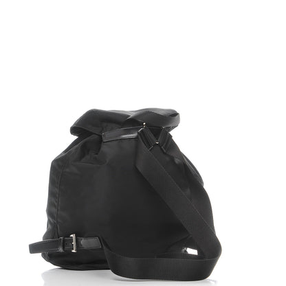Prada Nylon Vela Medium Cinch Backpack Black 3 of 7