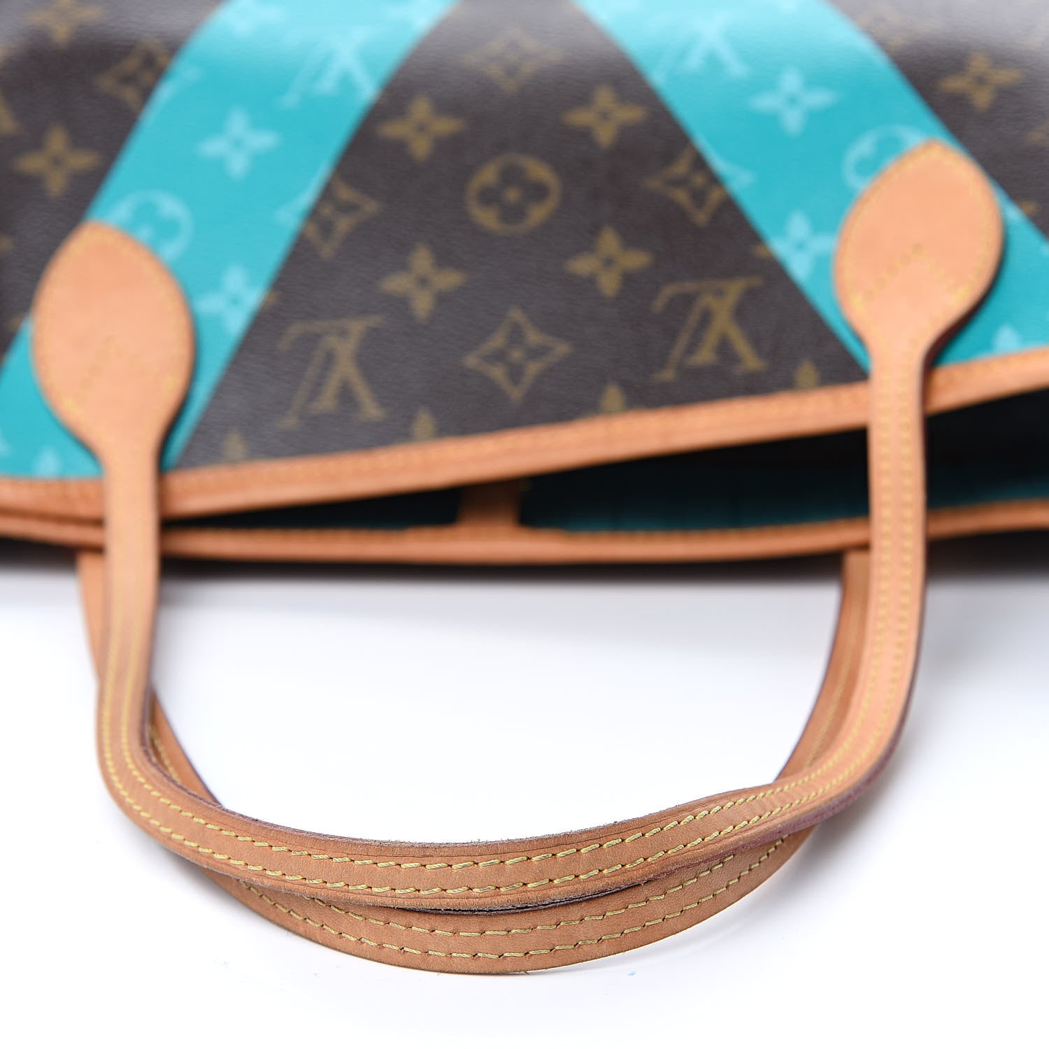 Louis Vuitton Monogram V Neverfull MM Turquoise 11 of 17