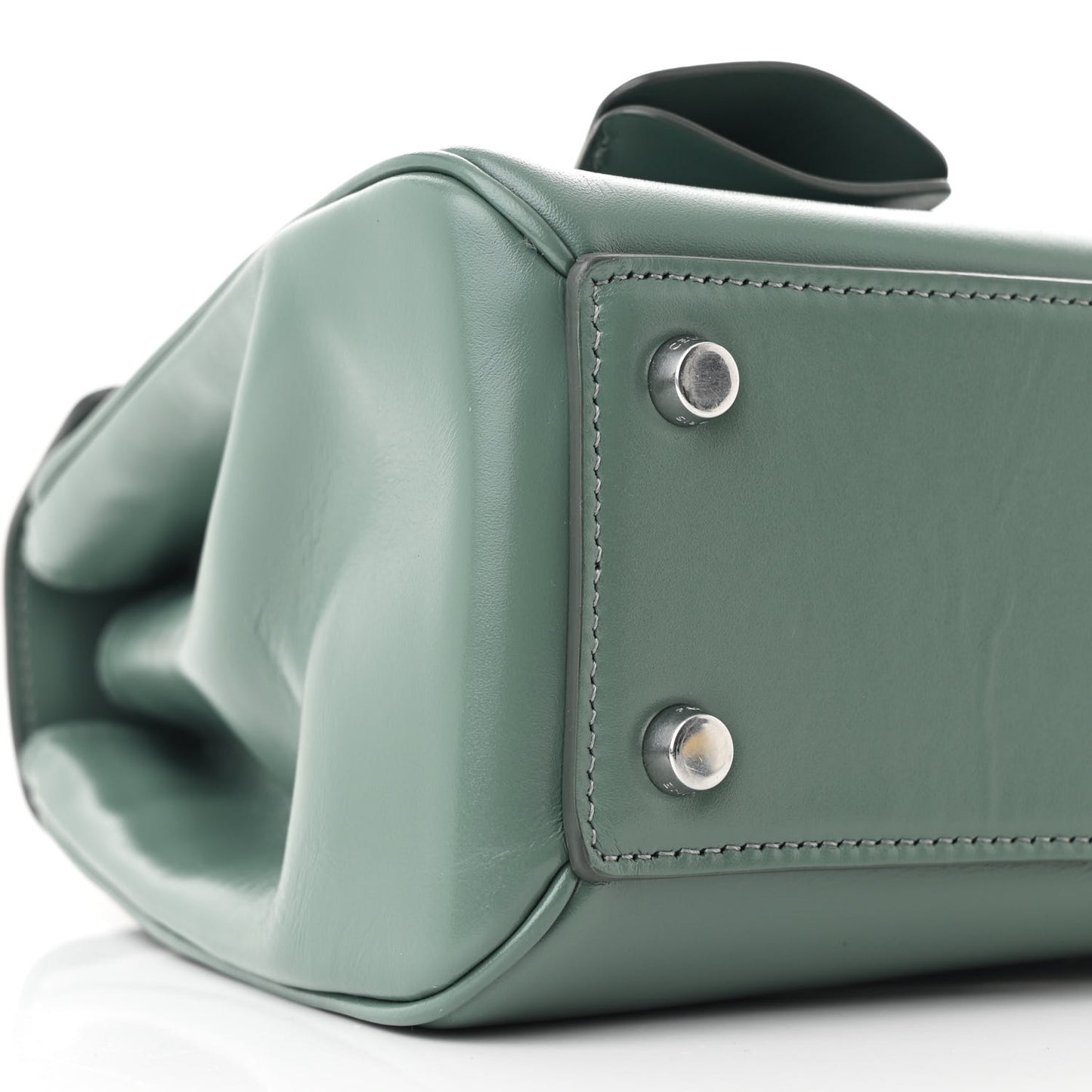 Satinated Calfskin Small 16 Top Handle Bag Celadon