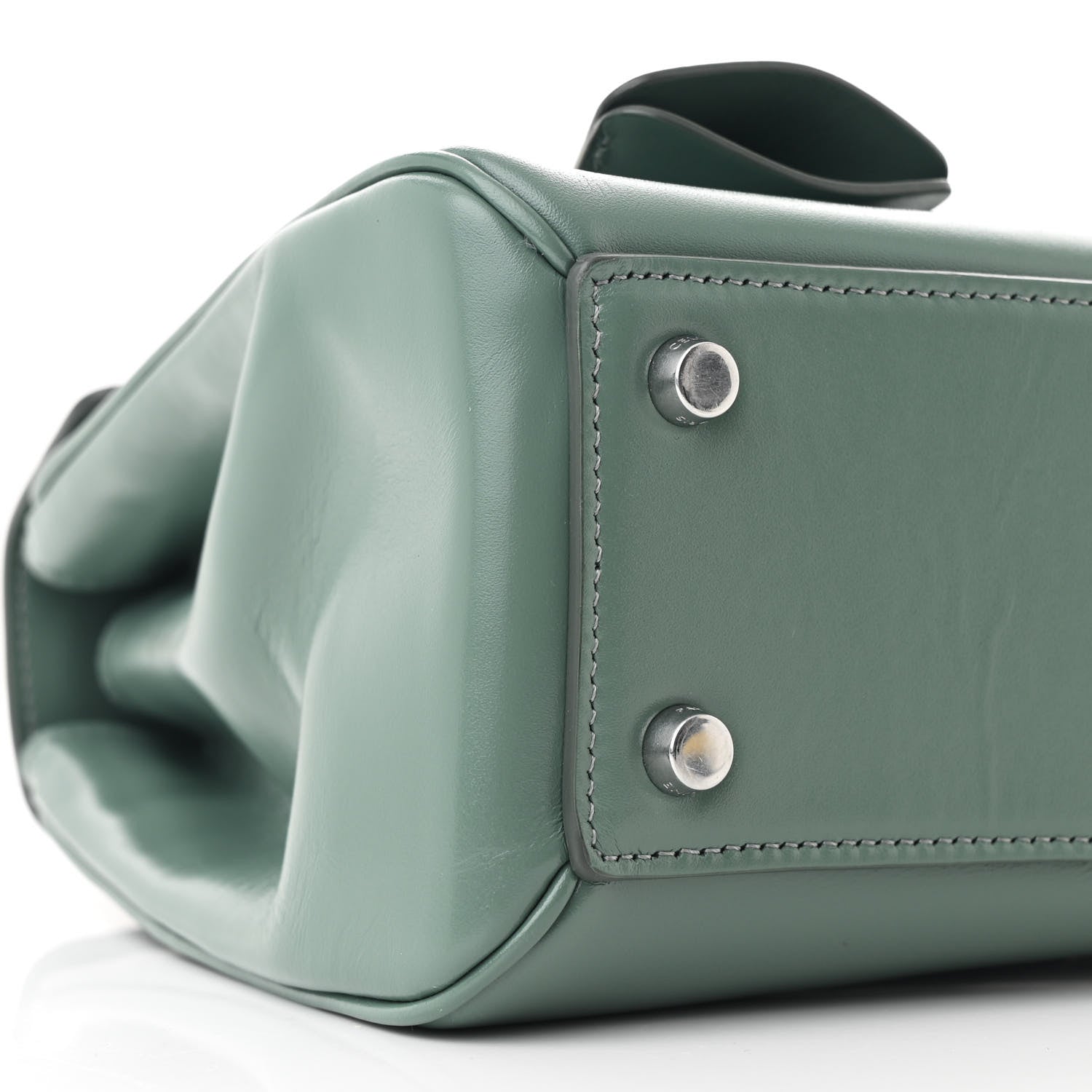 Celine Satinated Calfskin Small 16 Top Handle Bag Celadon 11 of 13