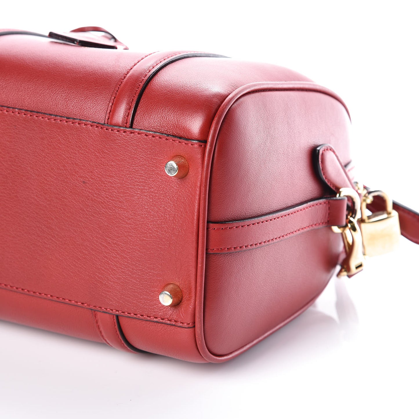 Soft Calfskin Small Alchester Bowling Bag Red