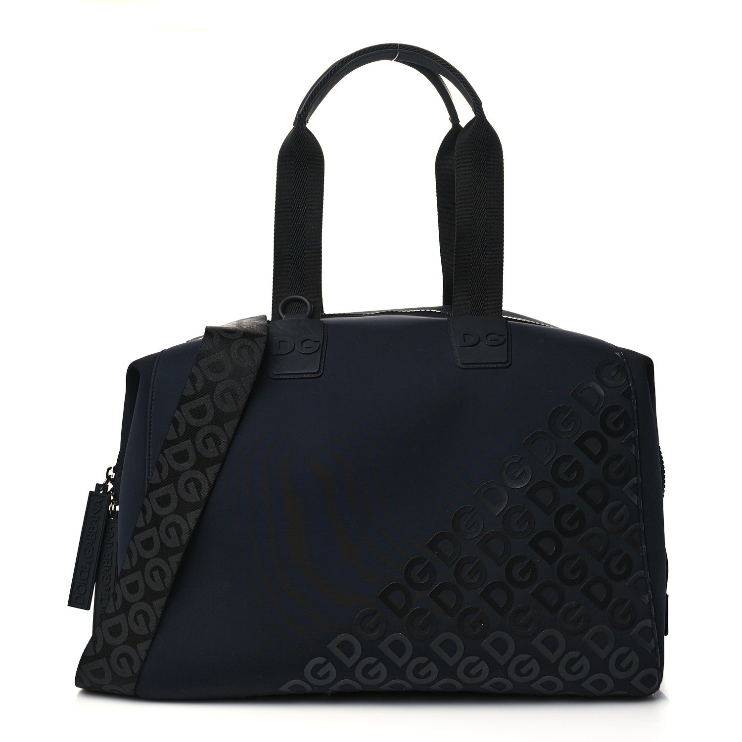 Dolce & Gabbana Neoprene Mania Logo Print Duffle Bag Black 1 of 5