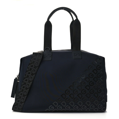 Dolce & Gabbana Neoprene Mania Logo Print Duffle Bag Black 1 of 5