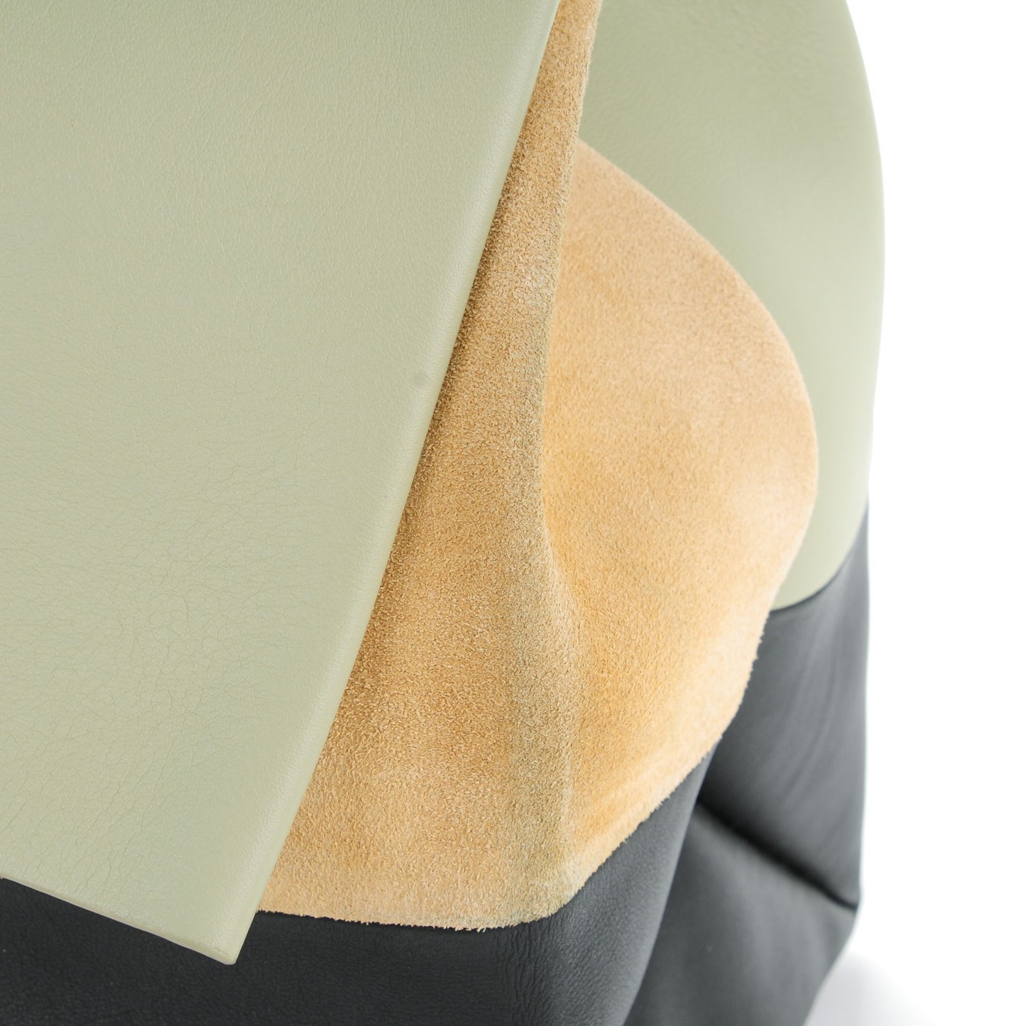 Calfskin Suede All Soft Shoulder Bag Pistachio