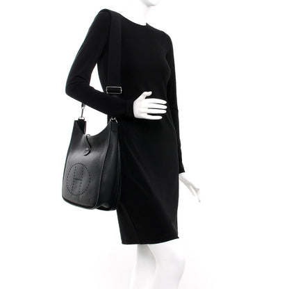 Hermes Taurillon Clemence Evelyne III GM Black 2 of 9