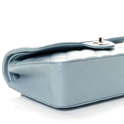 Chanel Caviar Quilted Medium Double Flap Light Blue 9 of 10