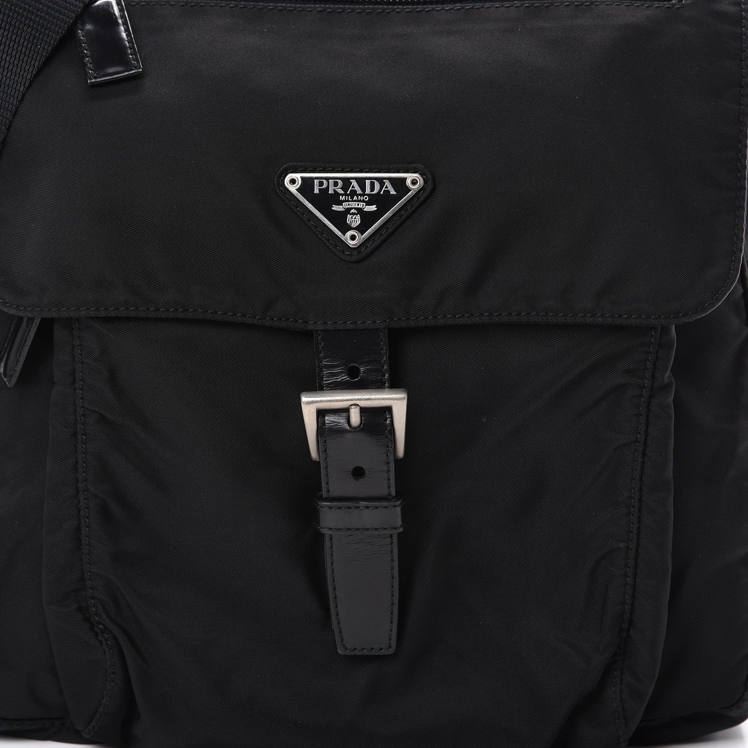 Prada Nylon Vela Messenger Black 7 of 10