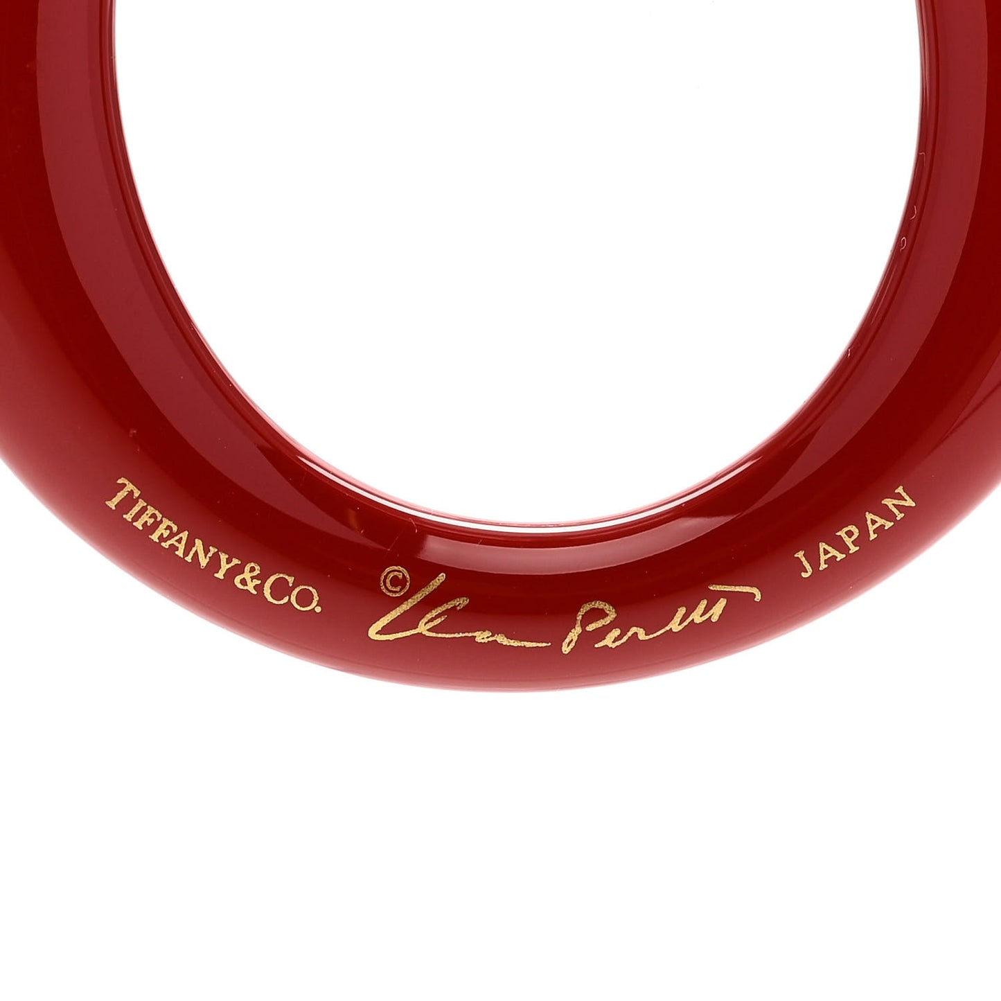 Lacquer Hardwood Elsa Peretti Sevillana Pendant Cord Necklace Red