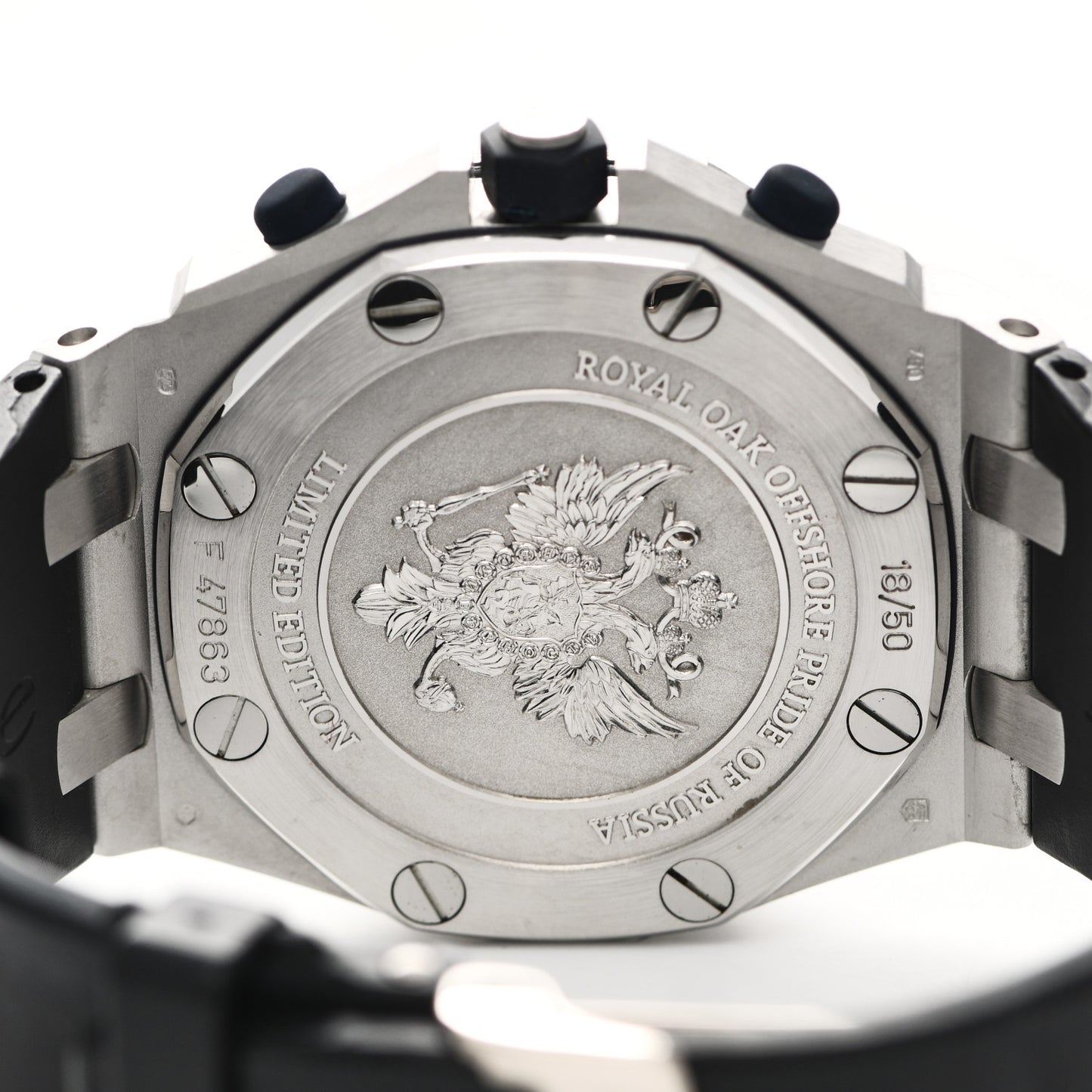 18K White Gold Rubber 42mm Royal Oak Offshore Pride of Russia Automatic Watch Blue 26061BC.OO.D001CR.01