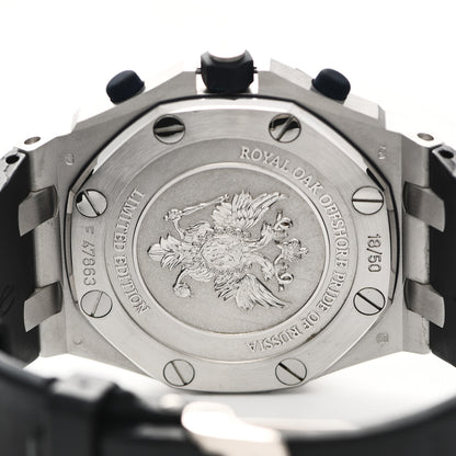 Audemars Piguet 18K White Gold Rubber 42mm Royal Oak Offshore Pride of Russia Automatic Watch Blue 26061BC.OO.D001CR.01 4 of 7