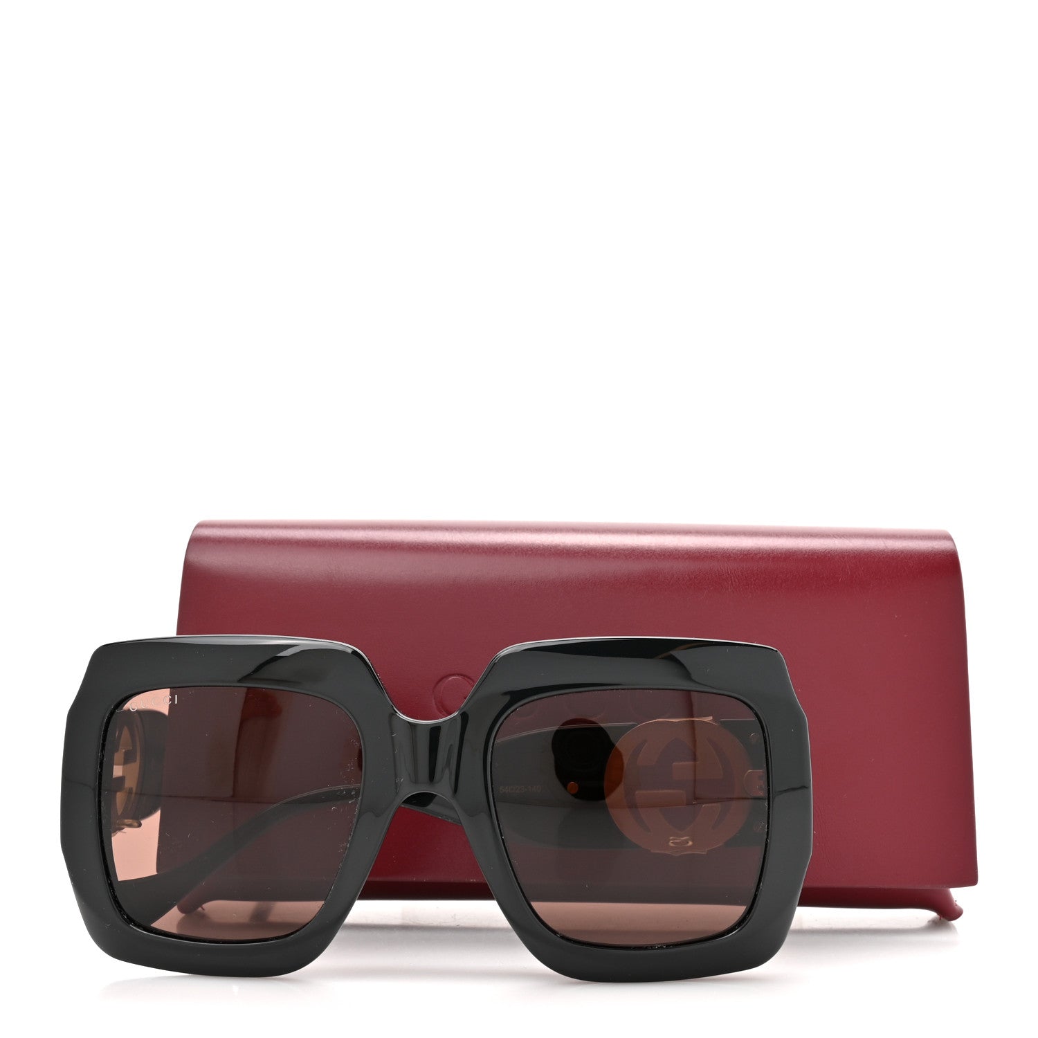 Gucci Acetate Square Frame Chain Sunglasses GG1022S Black 8 of 8