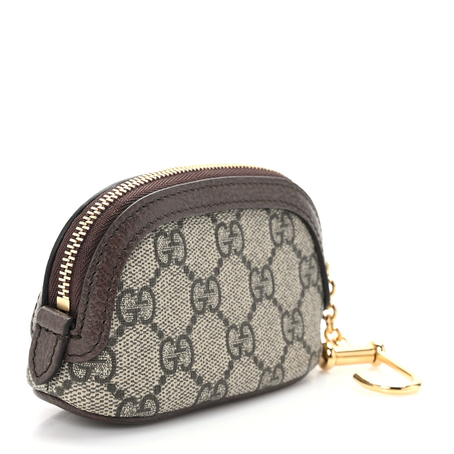Gucci GG Supreme Monogram Web Ophidia Dome Key Pouch Beige New Acero 3 of 7