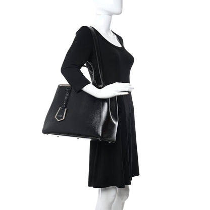 Fendi Patent Vitello Elite Regular 2Jours Tote Black 2 of 10