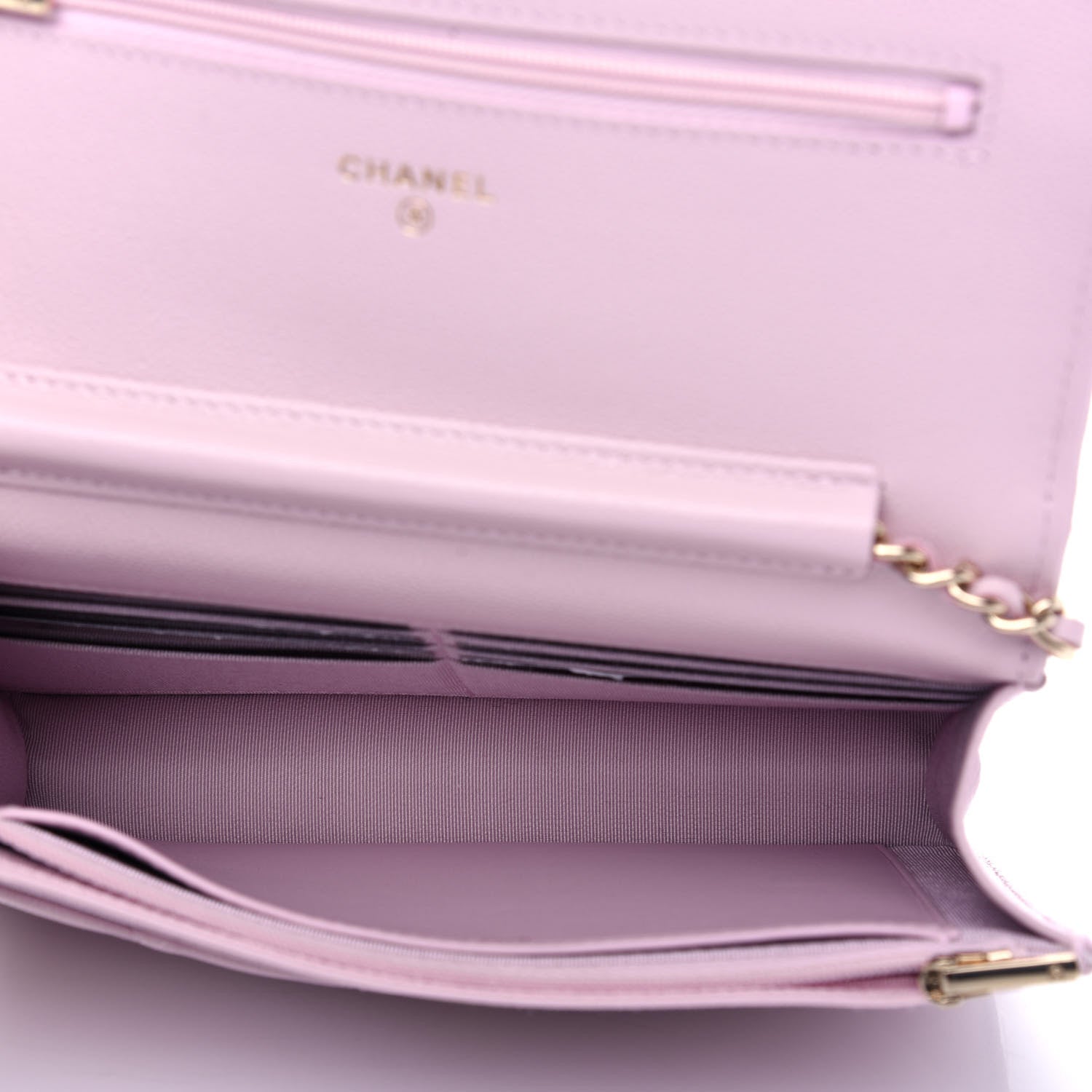 Chanel Caviar Quilted Wallet On Chain WOC Light Pink 5 of 12
