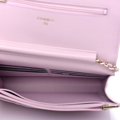 Chanel Caviar Quilted Wallet On Chain WOC Light Pink 5 of 12