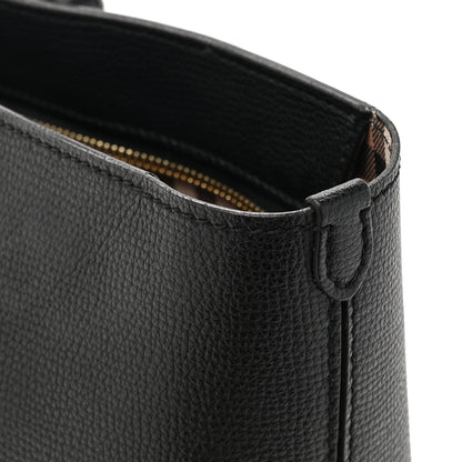 Burberry Grainy Calfskin Haymarket Check Medium Ardwell Zip Tote Black 12 of 15