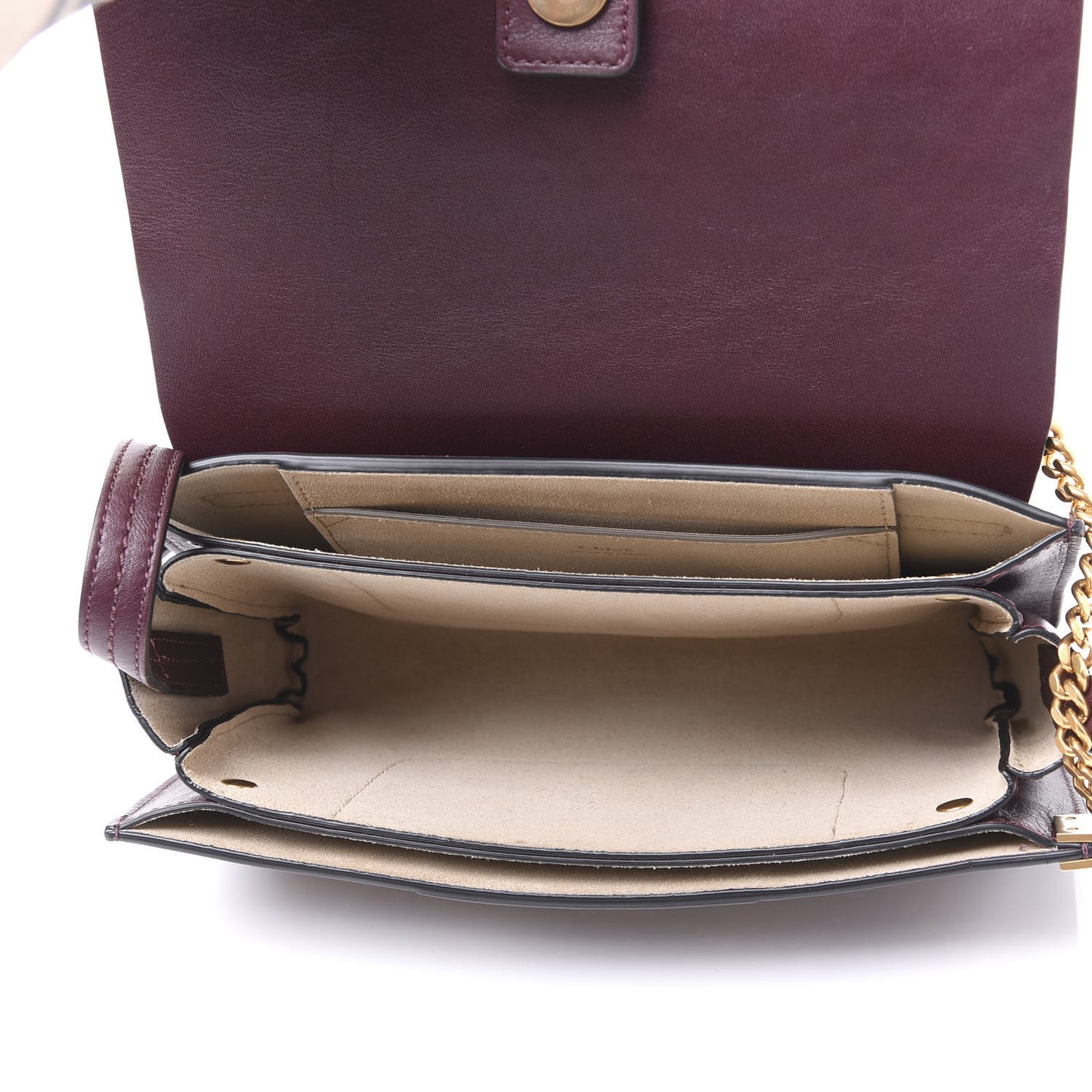 Suede Calfskin Studded Small Faye Shoulder Bag Dark Purple