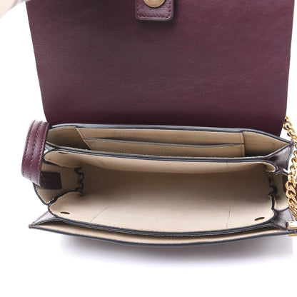 Chloe Suede Calfskin Studded Small Faye Shoulder Bag Dark Purple 4 of 8