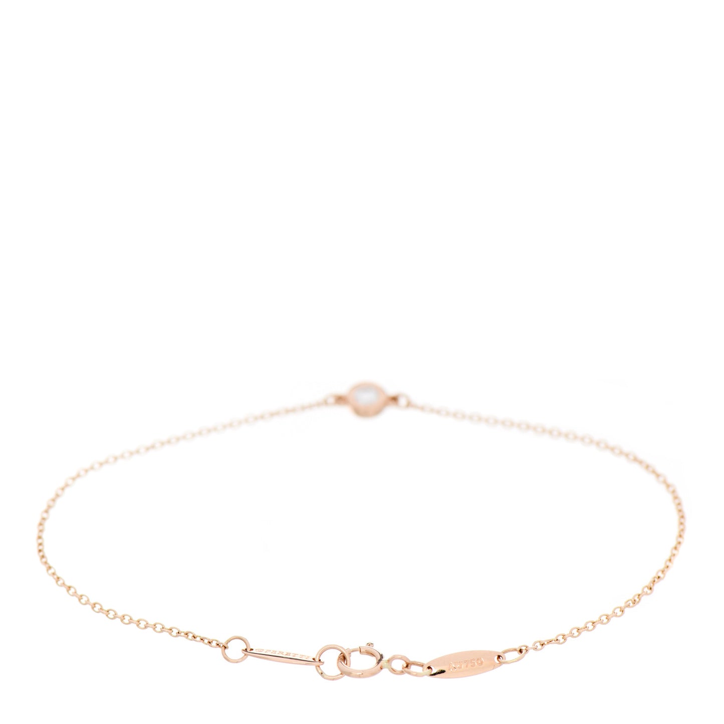 18K Rose Gold Diamond .08ct Elsa Peretti Diamonds by the Yard Bracelet