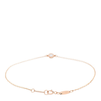 Tiffany 18K Rose Gold Diamond .08ct Elsa Peretti Diamonds by the Yard Bracelet 2 of 4