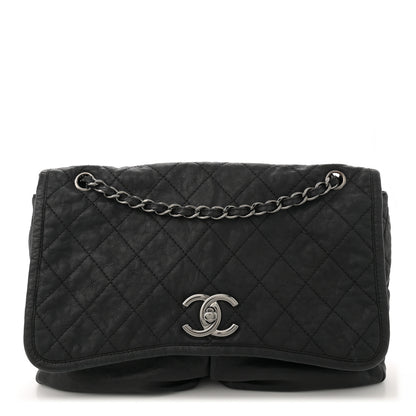 Chanel Grained Calfskin Large Natural Beauty Flap Black 1 of 11