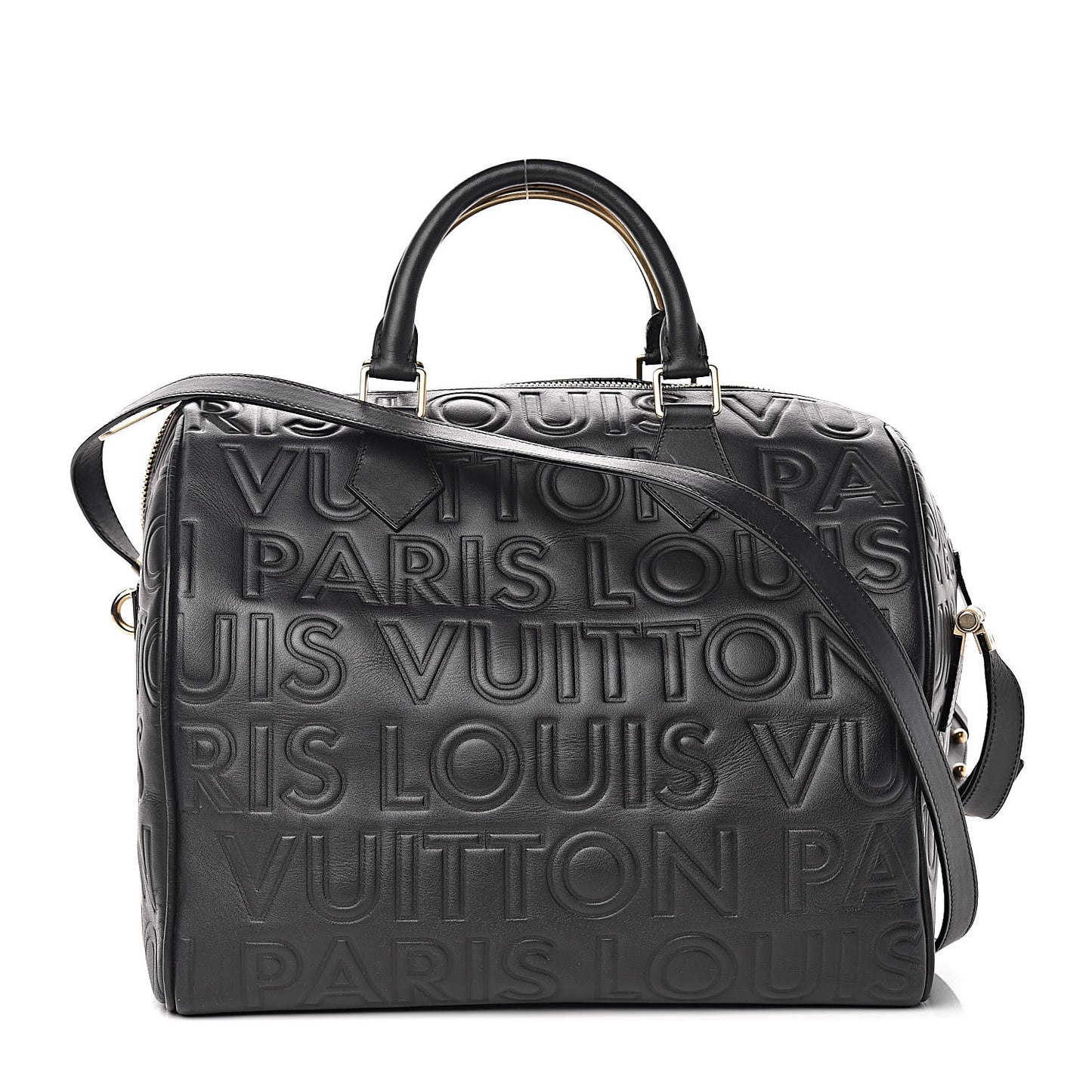 Calfskin Embossed Speedy Cube 30 Black