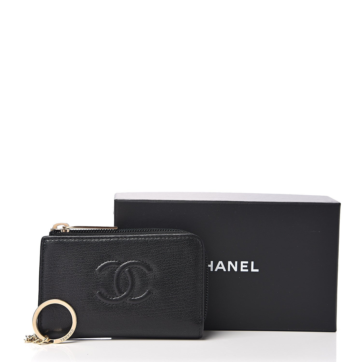 Chanel Calfskin CC Key Holder Case Black 7 of 7