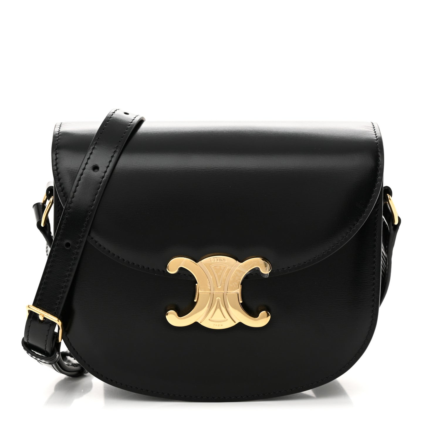 Shiny Calfskin Teen Besace Black