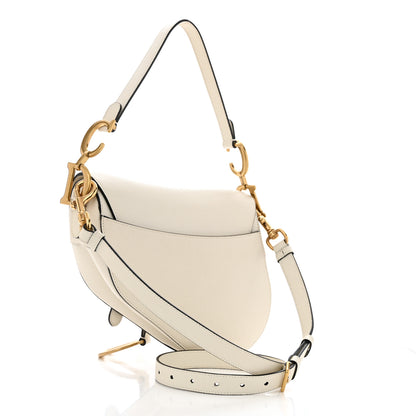 Christian Dior Grained Calfskin Saddle Bag With Strap Latte 3 of 10