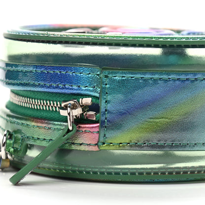 Chanel PVC Calfskin Lambskin Quilted Round Filigree Clutch With Chain Green 9 of 11