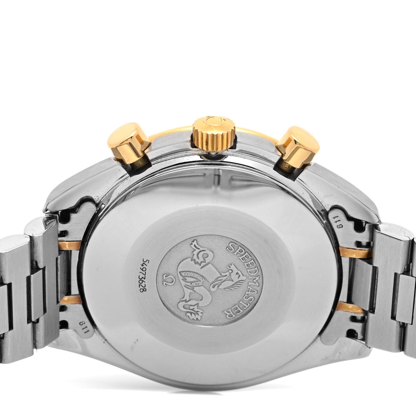 Stainless Steel 18K Yellow Gold 38mm Speedmaster Chronograph Automatic Watch Champagne 3310.10