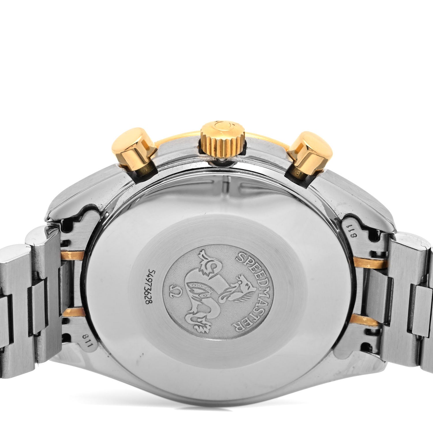 Omega Stainless Steel 18K Yellow Gold 38mm Speedmaster Chronograph Automatic Watch Champagne 3310.10 4 of 4