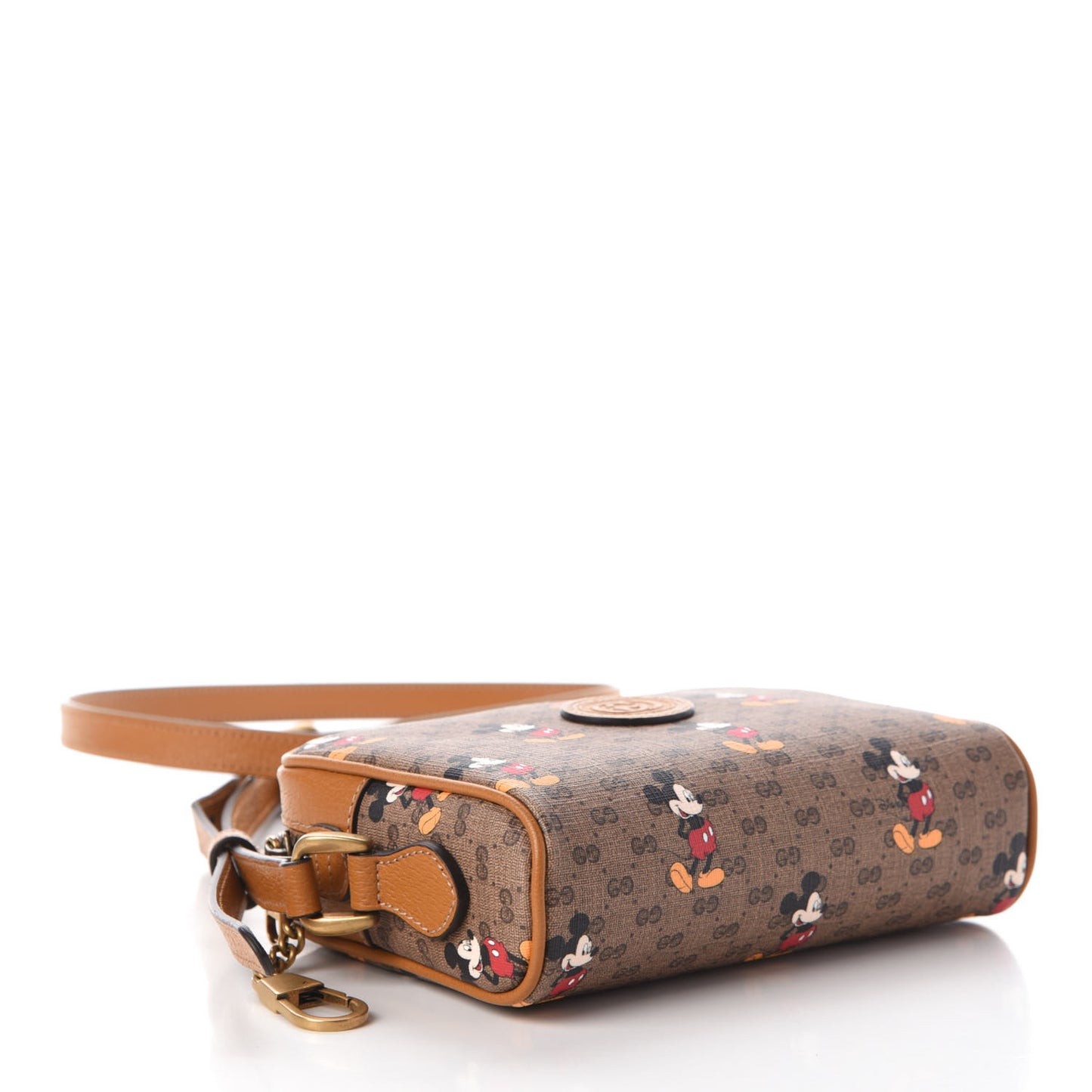 X DISNEY Mini Vintage GG Supreme Monogram Mickey Mouse Shoulder Bag Beige Vintage Sun Oil