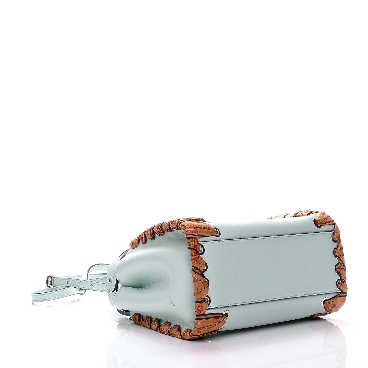 Nappa Ribbon Lace Up Mini Peekaboo Iconic Satchel Fairy Green